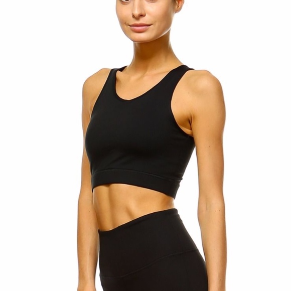 LACE BACK SPORTS CROP - Picture 2 of 6